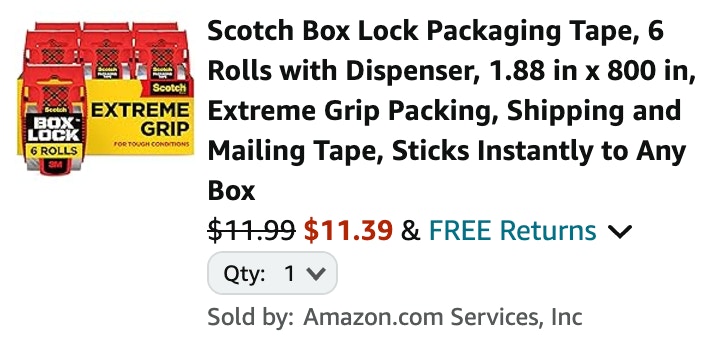 scotch packaging tape screenshot