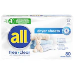 all Fabric Softener Dryer Sheets