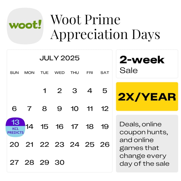 Woot Prime Appreciation Days Sale Dates 2025