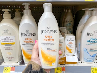 walmart jergens ultra healing lotion hand holding