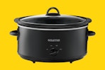Stock image of the Gourmia 6 Qt, Slow Cooker in the color black