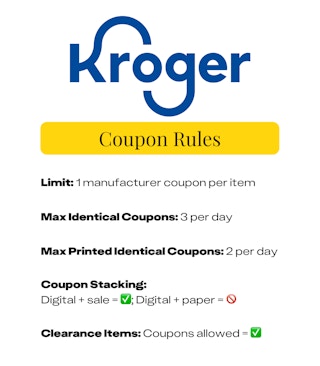 Kroger's coupon rules