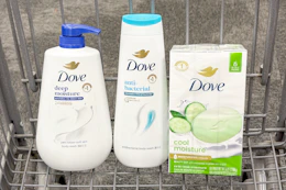 Dove products in a shopping cart