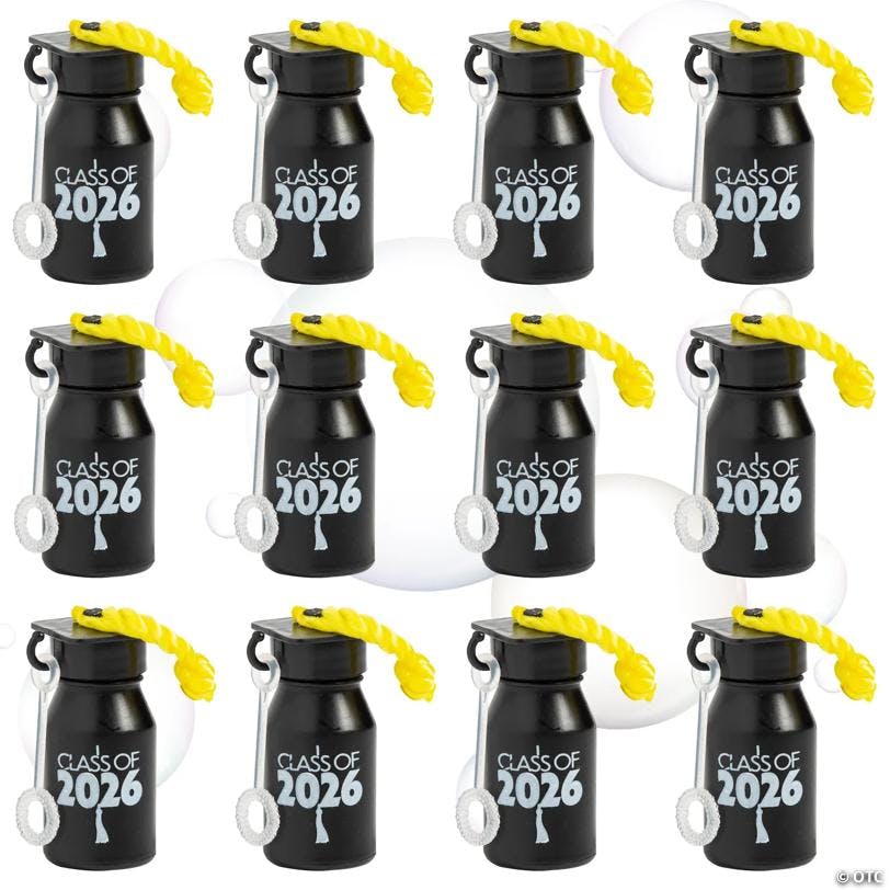 Mini Graduation Bubble Bottle Set