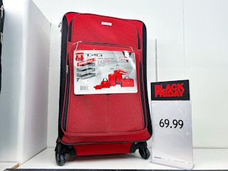 macys 5 piece tag luggage set with price tag in store photo