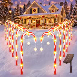 Solar Candy Cane Lights