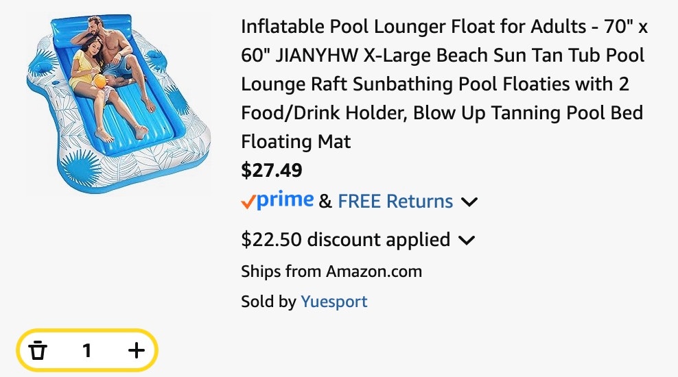 Inflatable Pool Lounger Float