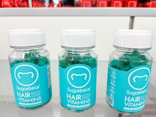 display of sugarbear hair vitamins