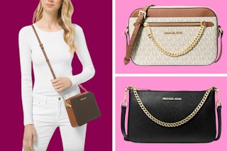 collage of crossbody bags from michael kors