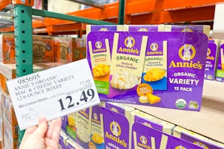 annies organic mac and cheese on store shelf