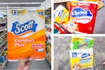 collage image of scott, charmin, and bounty paper products