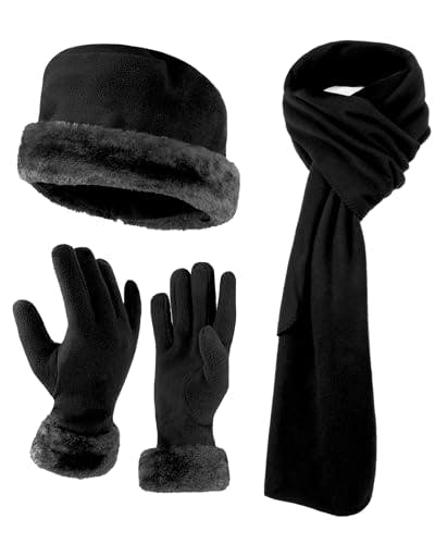 Women's Fleece Hat, Scarf & Glove Set