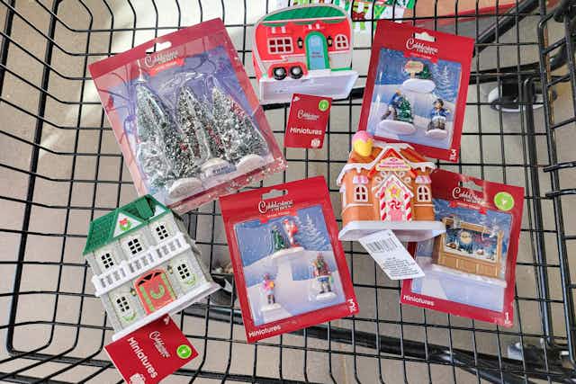 Miniature Christmas Village Pieces at Dollar Tree card image