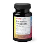 2 CVS Potassium Gluconate Caplet Bottles