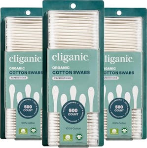 Cliganic Cotton Swabs 3-Pack