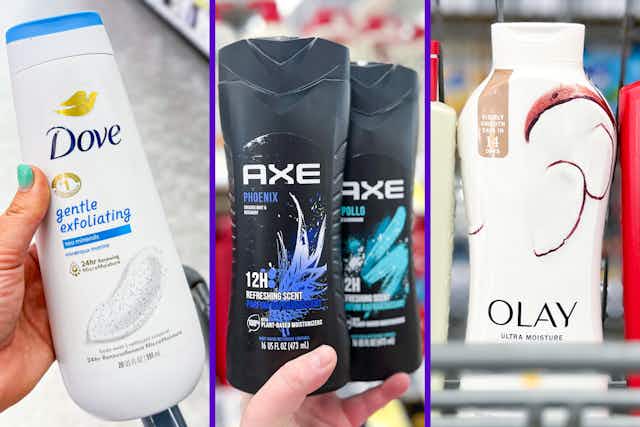 The Best Body Wash Deals at Walgreens: $3 Dove, $2.50 Axe, $3.67 Olay card image