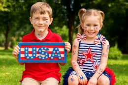 158-Count Patriotic Temporary Tattoos, Just $2.49 on Amazon card image