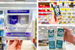 collage image of crest, hello, and toms toothpaste