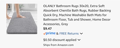 Cart Olanly Bath Rug