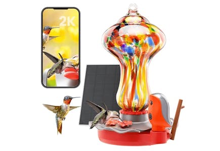 Glass Smart Hummingbird Feeder