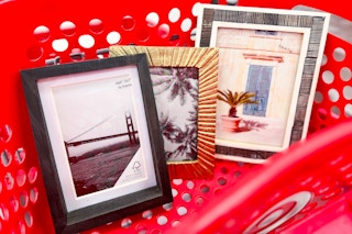 Three Picture Frames in Target shopping basket
