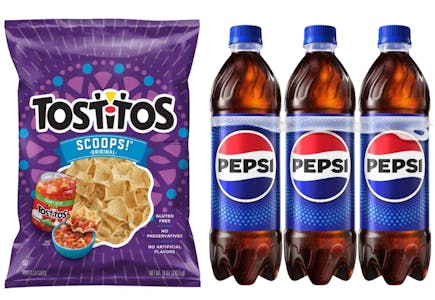 3 Pepsi + 4 Tostitos Items