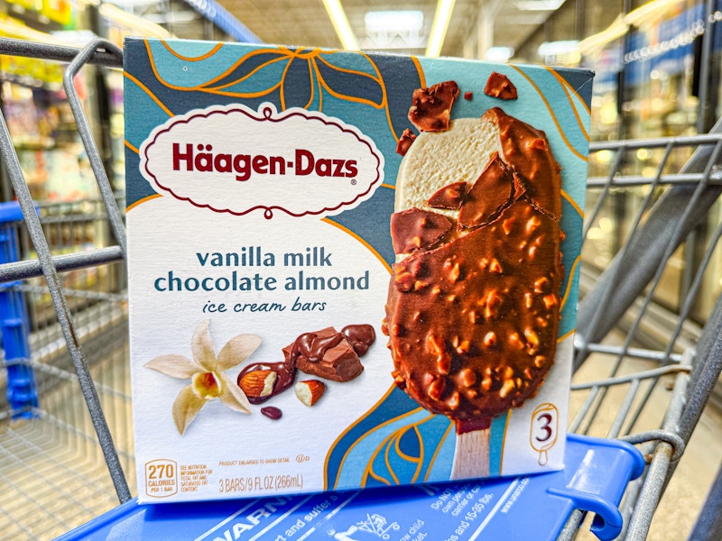 haagen-dazs ice cream bars in walmart cart