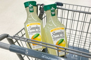 2 bottles of simply lemonade in a cart
