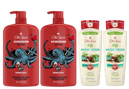 4 Old Spice Body Washes