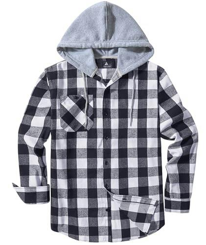 Men's Flannel Hoodie Shirt