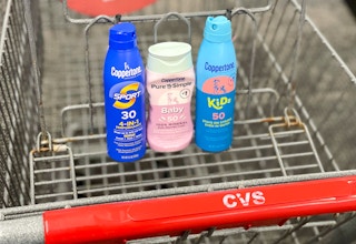 coppertone sunscreen in cvs shopping cart