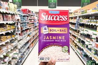 success boil in bag jasmine rice handheld in the aisle of publix