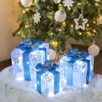 Lighted Christmas Gift Box Set