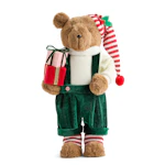 Gift Box Bear Christmas Figurine
