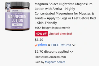 Amazon Nighttime Magnesium Lotion 2026