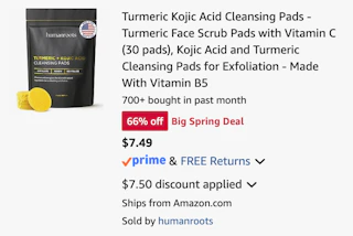 Amazon Turmeric Kojic Acid Cleansing Pads 2026