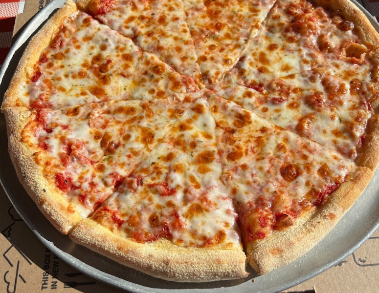 a cheese pizza from papa ginos