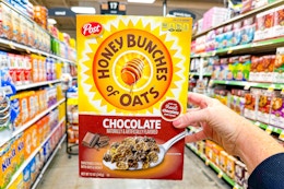 Post Honey Bunches of Oats Chocolate Cereal, Only $0.54 at Kroger card image