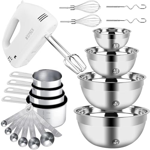 Hand Mixer and Mixing Bowl Set