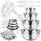Hand Mixer and Mixing Bowl Set