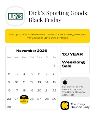 Dick's Sporting Goods black friday 2025 date
