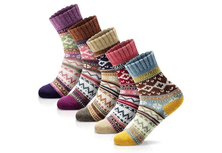 Women's Wool Crew Socks Set