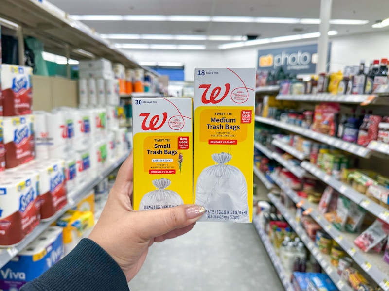 walgreens brand trash bags