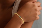 B0FDK9S17D Gold Plated Birthstone Bracelet