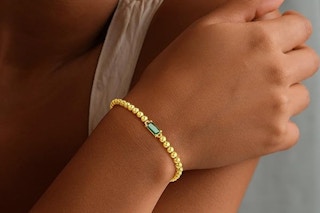 B0FDK9S17D Gold Plated Birthstone Bracelet