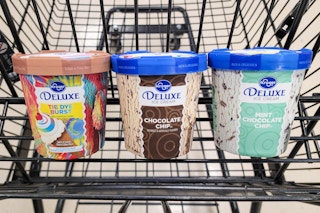 kroger ice cream pints in shopping cart