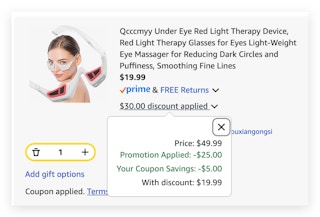 Under Eye Red Light Therapy Device