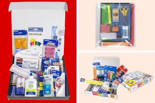 Three different school supply kits available on Walmart.com