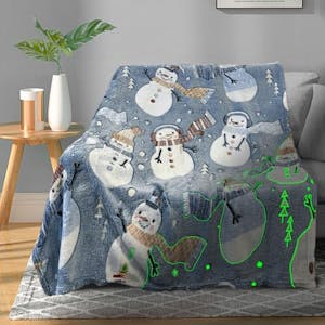 Glow-in-the-Dark Snowman Blanket