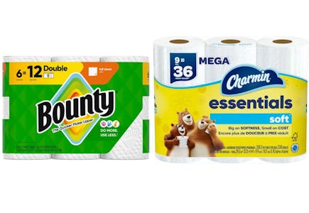 1 Bounty + 1 Charmin